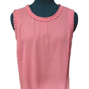 J Crew Sleveless top with pleated trim L6798 | SZ 6 |